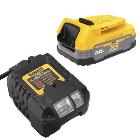 DeWalt 20V MAX XR DCBP034C 1.7 Ah Lithium-Ion Compact Battery and Charger Starter Kit 2 pc