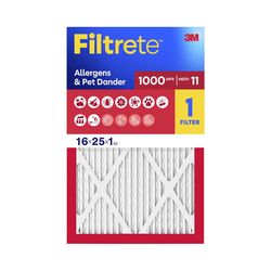 Filtrete 16 in. W X 25 in. H X 1 in. 1000 MPR Pleated Allergen Air Filter 1 pk