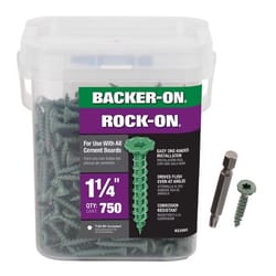 Backer-On No. 9 X 1-1/4 in. L Star Flat Head Serrated Cement Board Screws