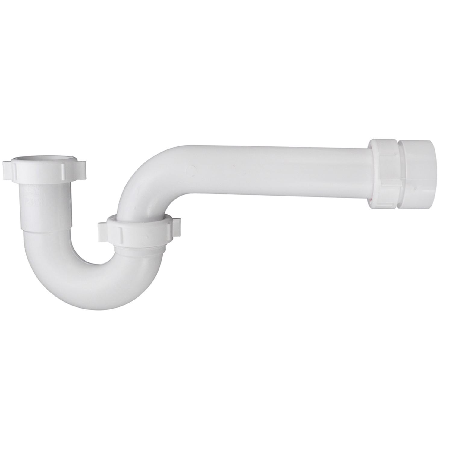 7191760 1.5 x 1.5 in. Polypropylene P- Trap for Kitchen, White