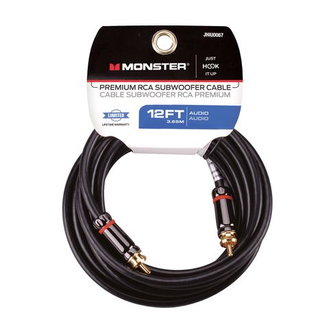 Monster 12 ft. L Subwoofer Cable RCA Mfr# JHIU0067 - Ace Hardware