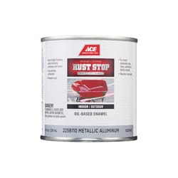 Ace Rust Stop Indoor and Outdoor Aluminum Oil-Based Enamel Rust Prevention Paint 1/2 pt