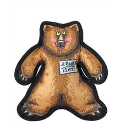 Fuzzu Wild Woodies For Dog Multicolored A Bear Named Pierre Dog Toy Large 1 pk