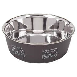 Proselect Espresso Stainless Steel 15 oz Pet Bowl For Dogs