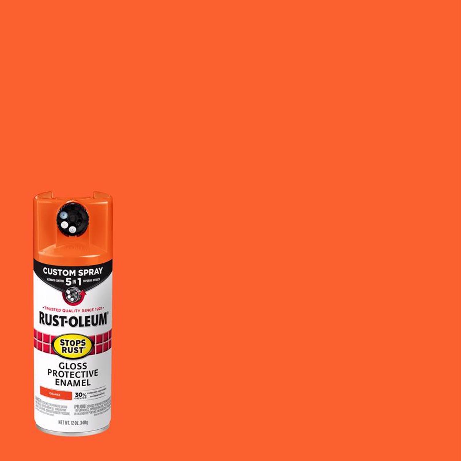 Rust-Oleum Stops Rust Custom Spray 5-in-1 Gloss Orange Spray Paint