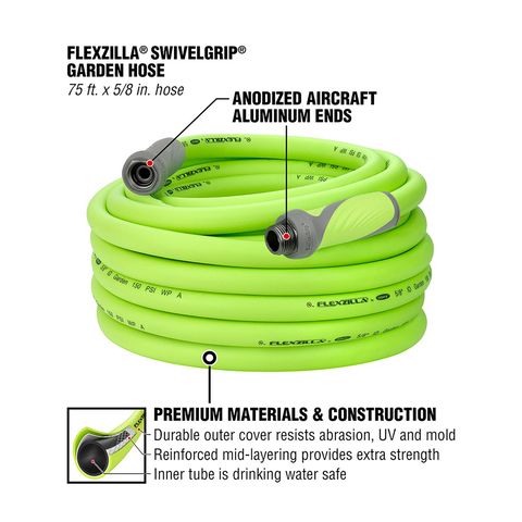 Legacy Flexzilla SwivelGrip 5/8 in. D X 75 ft. L Heavy Duty
