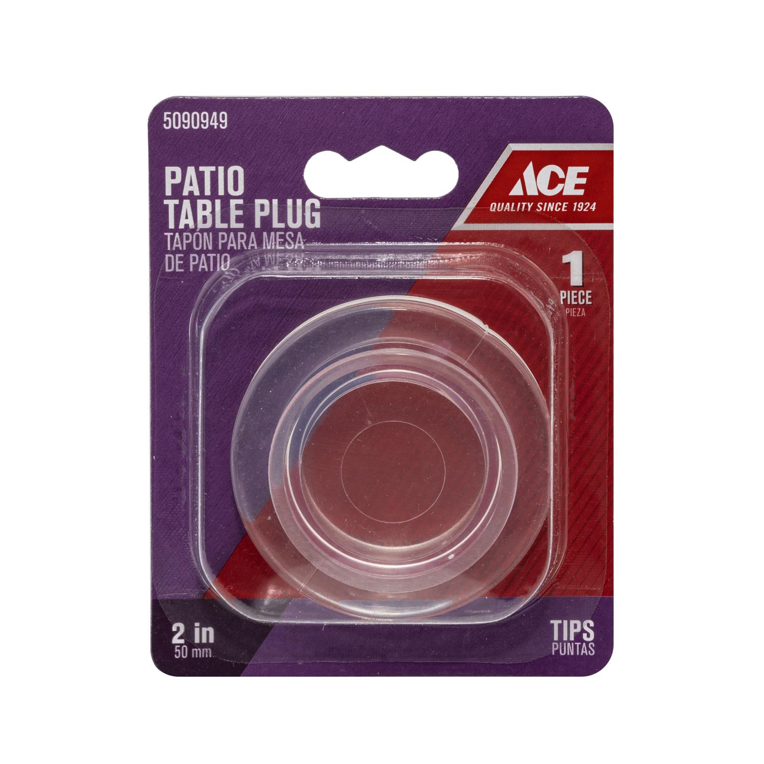 Shepherd Hardware 3030 Standard Size Umbrella Hole Ring and Cap Set, Clear - 2"