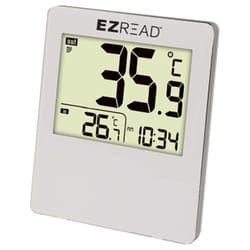 EZRead Digital Clock/Thermometer White