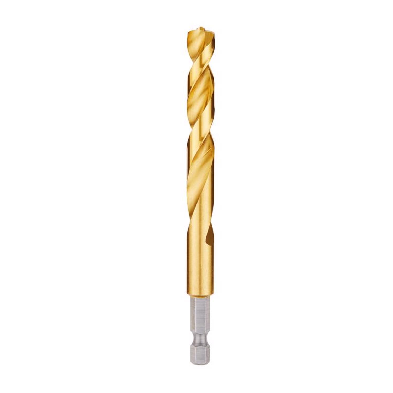 Photos - Drill Bit Milwaukee Shockwave 25/64 in. X 4-11/16 in. L Titanium Red Helix  Hex Shank 1 pc 48-89-4622 