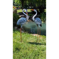 Marshall Home and Garden Assorted Metal 44 in. H X 24 in. W Heron Solar Garden Stake