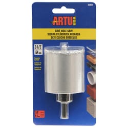 ARTU 2-1/2 in. Carbide Grit 2.6 in. L X 3/8 in. D Hole Saw Arbor