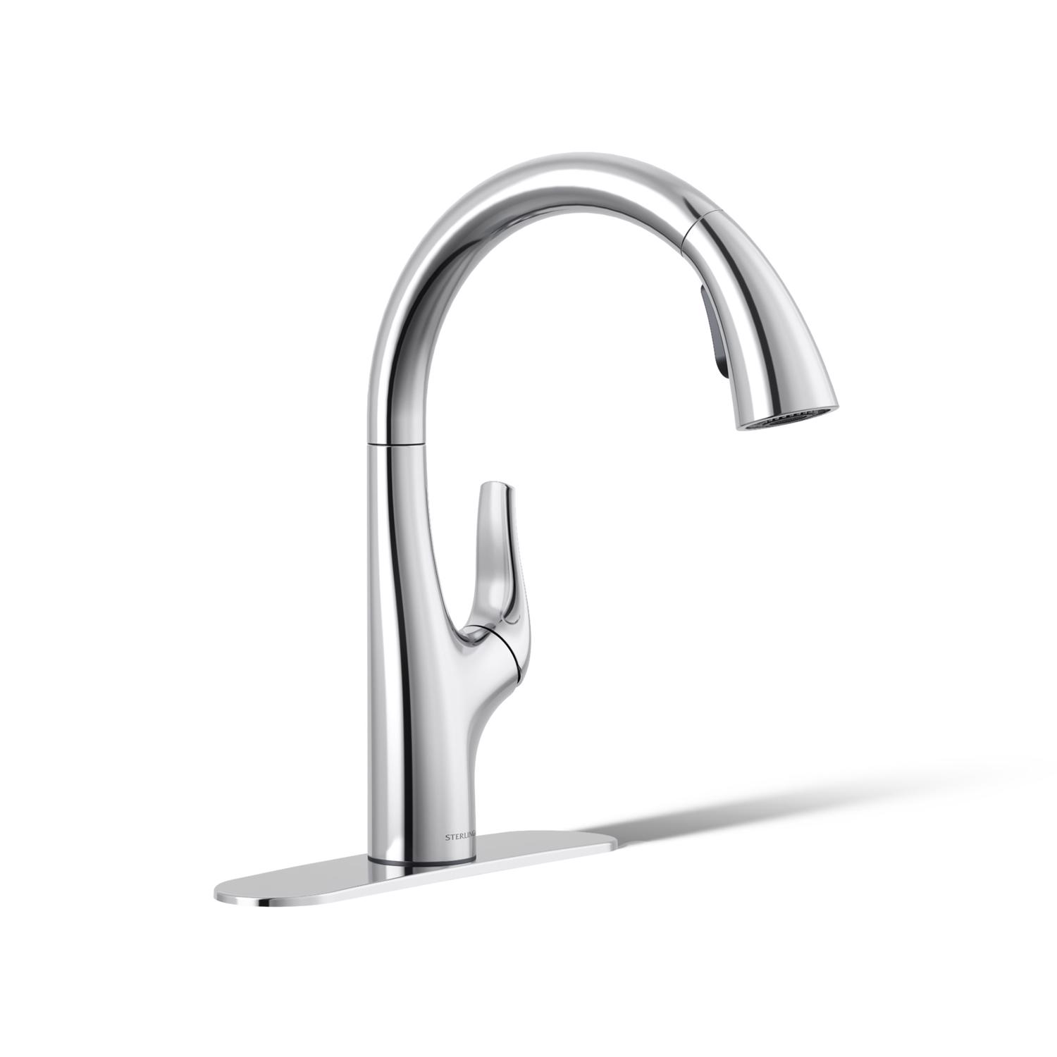 Sterling Tena One Handle Polished Chrome Pull-Down Kitchen Faucet