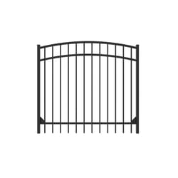 Fortress Building Products Athens 4 ft. H X 5 ft. L Powder Coated Black Aluminum Fence Gate