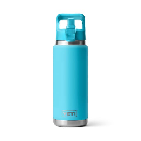 YETI Rambler 26 oz Reef Blue BPA Free Bottle with Straw Cap Mfr