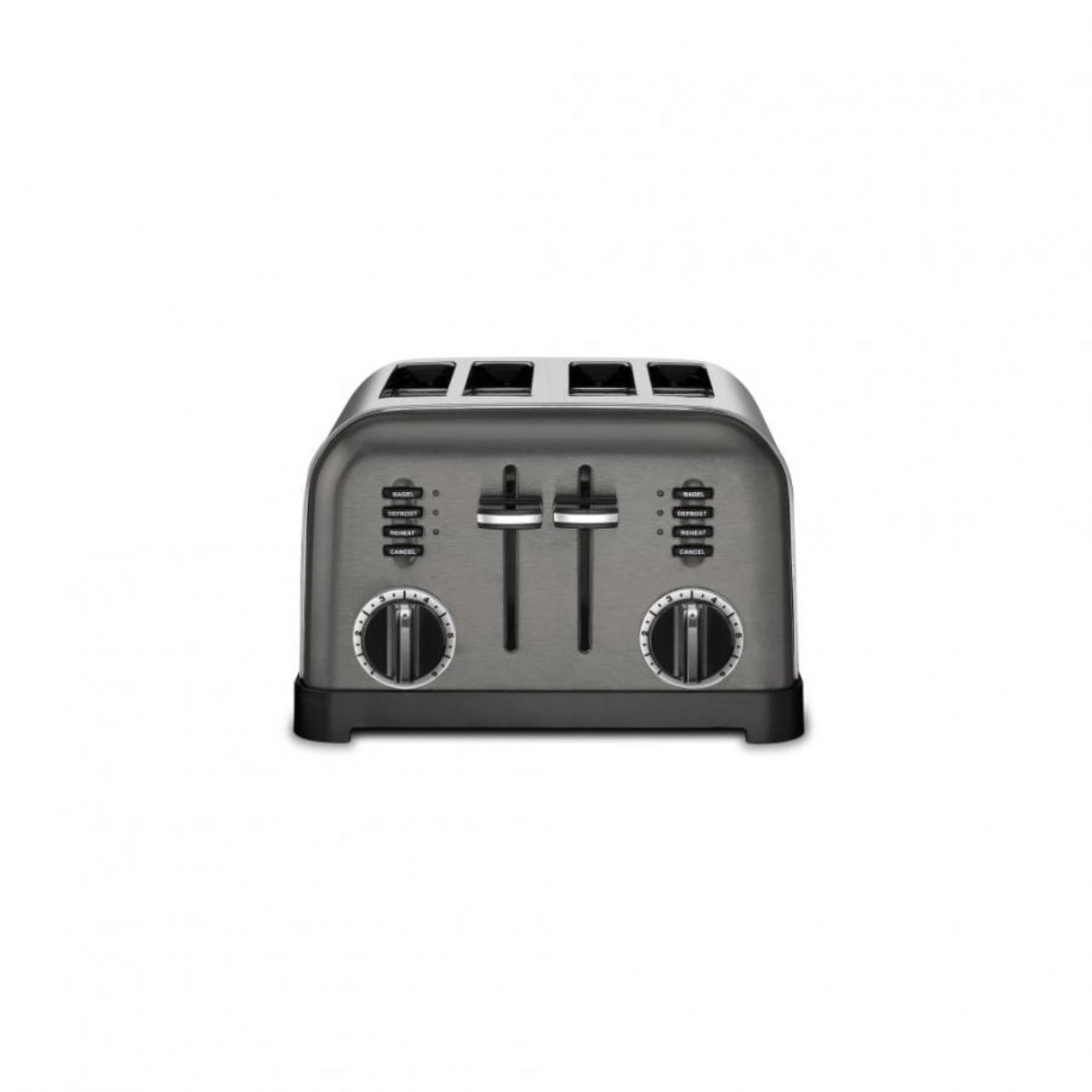 Cuisinart Stainless Steel Black/Silver 4 slot Toaster 7.5 in. H X 11.15 in. W X 10.65 in. D