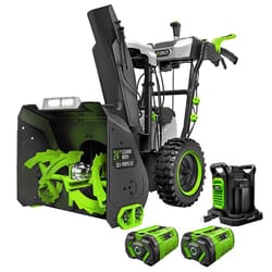 EGO Power+ Peak Power SNT2416 24 in. Two stage 56 V Battery Snow Blower Kit (Battery & Charger) W/ 2-IN-1 CHUTE ADJUST & (2) 10AH BATTERIES