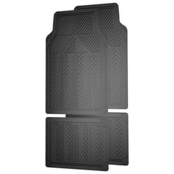 Custom Accessories Black Rubber Auto Floor Mats 4 pk