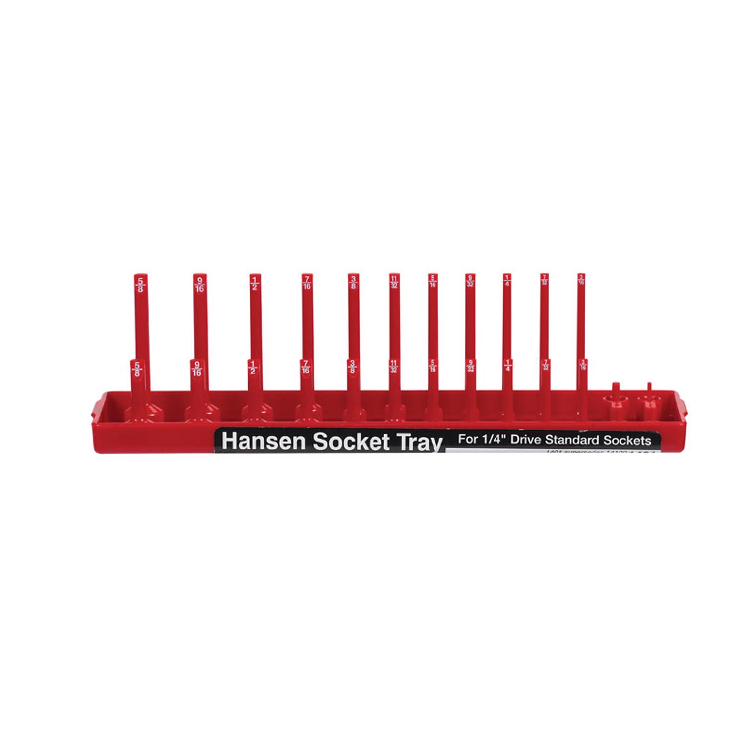 thumbnail image 2 of Hansen Global 1205 1/2 Inch Drive SAE Socket Organizer – Bright Orange, Made In USA 2 of 6