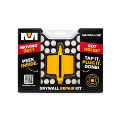 Mudplugz 8 in. L X 6.5 in. W Drywall White Self Adhesive Wall Repair Kit