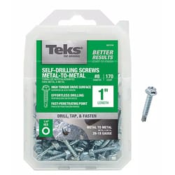 Teks No. 8 X 1 in. L Hex Drive Hex Head Self Tapping Self-Tapping Screws