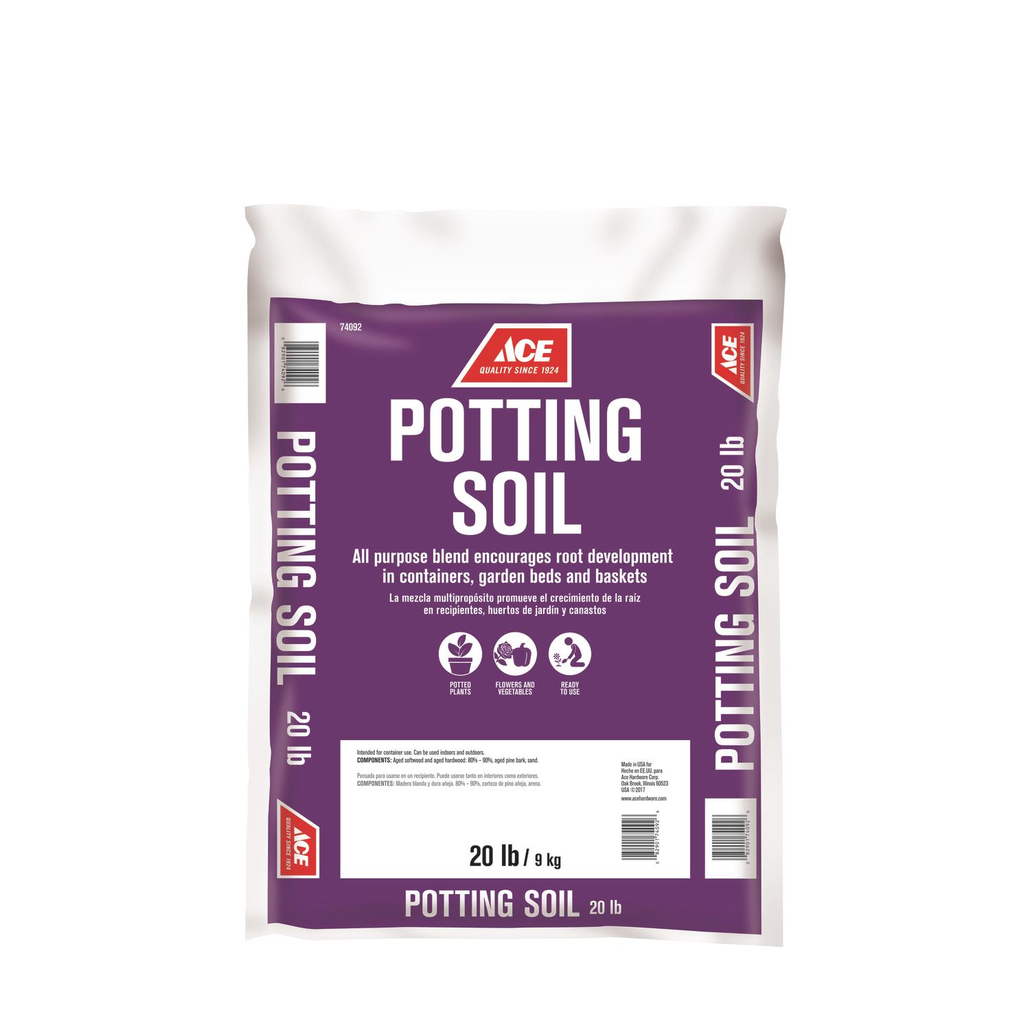 Ace All Purpose Potting Soil 20 lb Mfr# 436 Ace Hardware