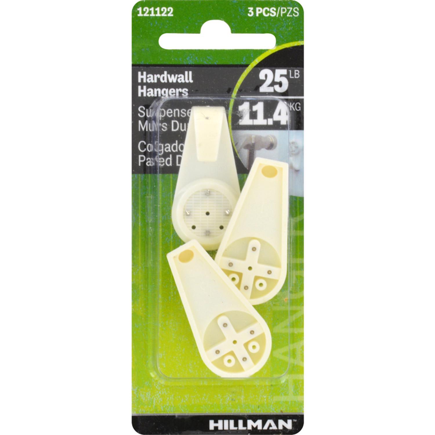 HILLMAN Plastic Coated White Hardwall Picture Hook 25 lb 3