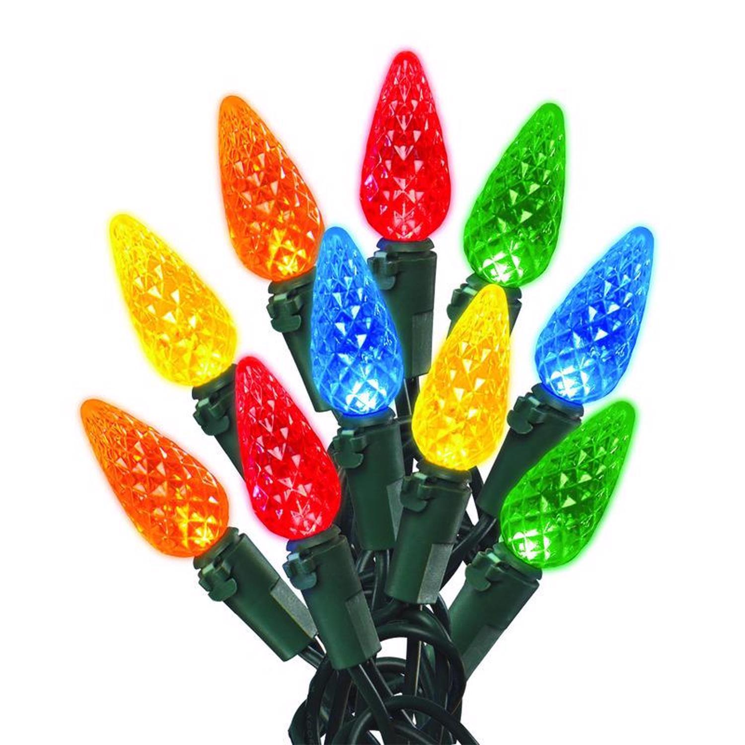 Celebrations Blue LED C6 Multicolored 300 ct String Christmas