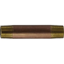 Anderson Metals 3/8 in. MPT in. X 3/8 in. D MPT Red Brass Nipple 2-1/2 in. L