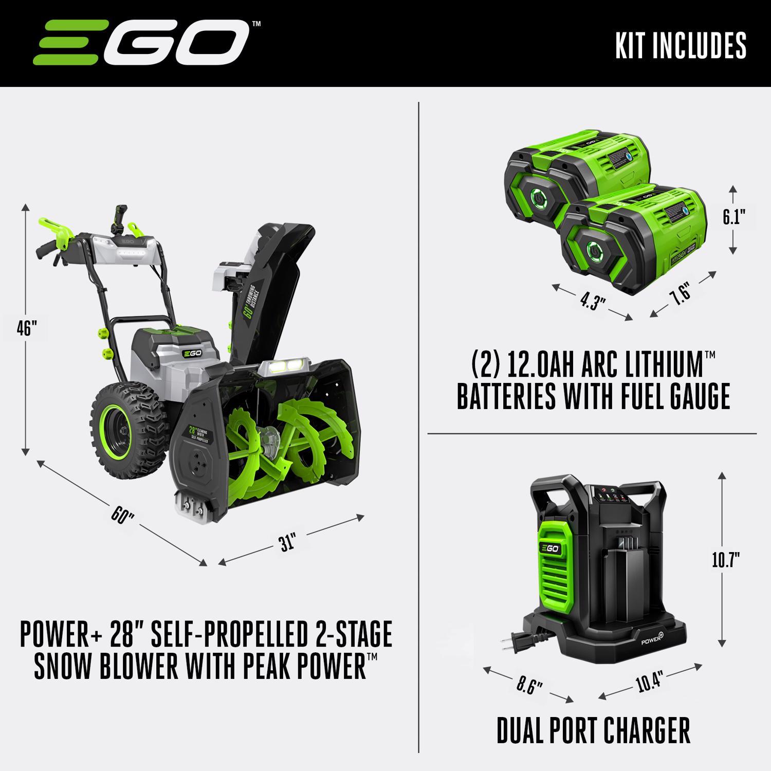 EGO Power+ SNT2807 28 in. Self-Propelled 2-Stage Snow Blower - Thumbnail 3