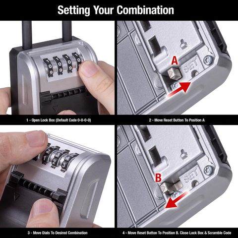 Master Lock 5.4 in. H X 3 in. W X 5 in. L Metal 4-Digit