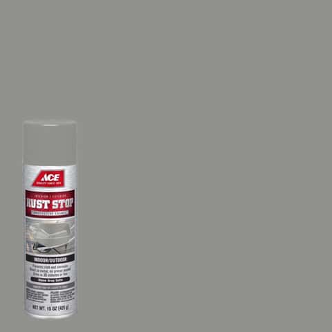 Ace Rust Stop Satin Stone Gray Protective Enamel Spray Paint 15 oz