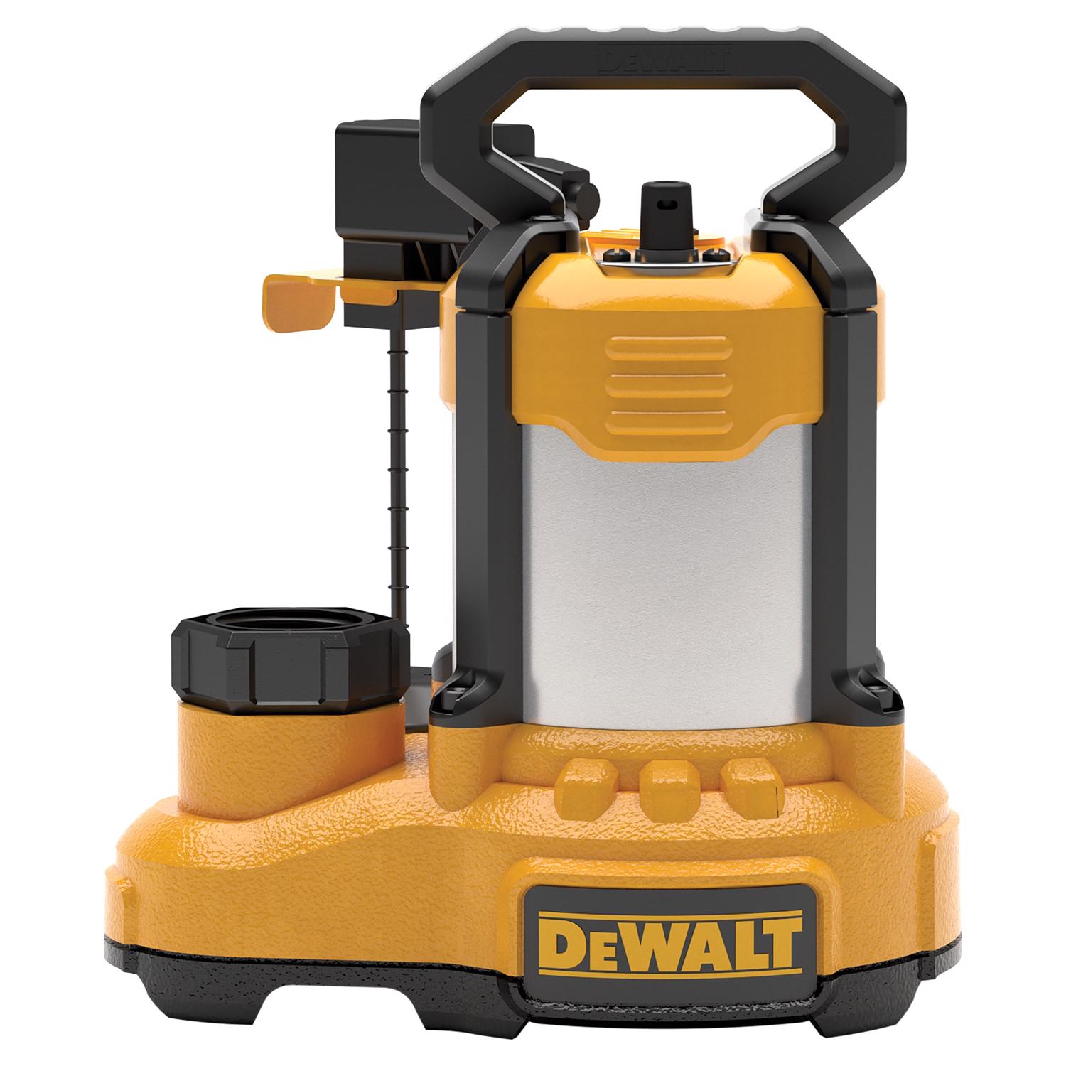 DeWalt 1/3 HP 4500 gph Stainless Steel Vertical Float Switch AC Submersible Sump Pump 10 ft³