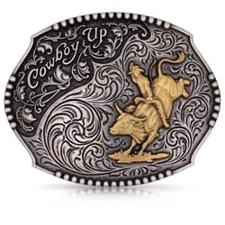 Montana Silversmiths Cowboy Up Bullrider Gold/Silver Belt Buckle