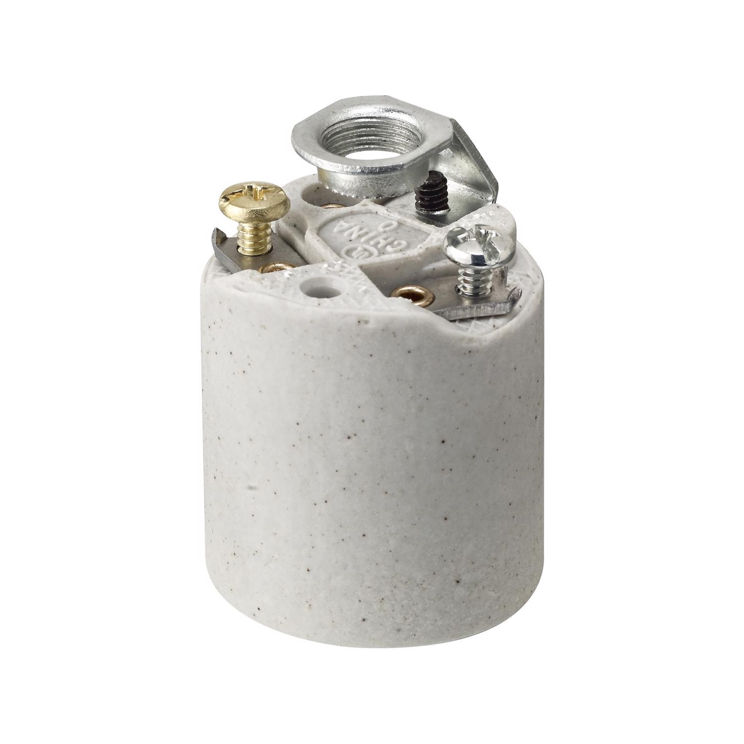Leviton Porcelain Incandescent Medium Base Keyless Socket 1 pk Mfr