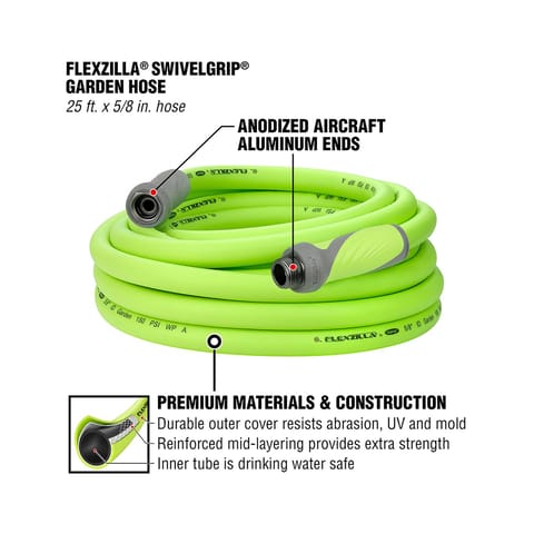 Legacy Flexzilla SwivelGrip 5/8 in. D X 25 ft. L Heavy Duty