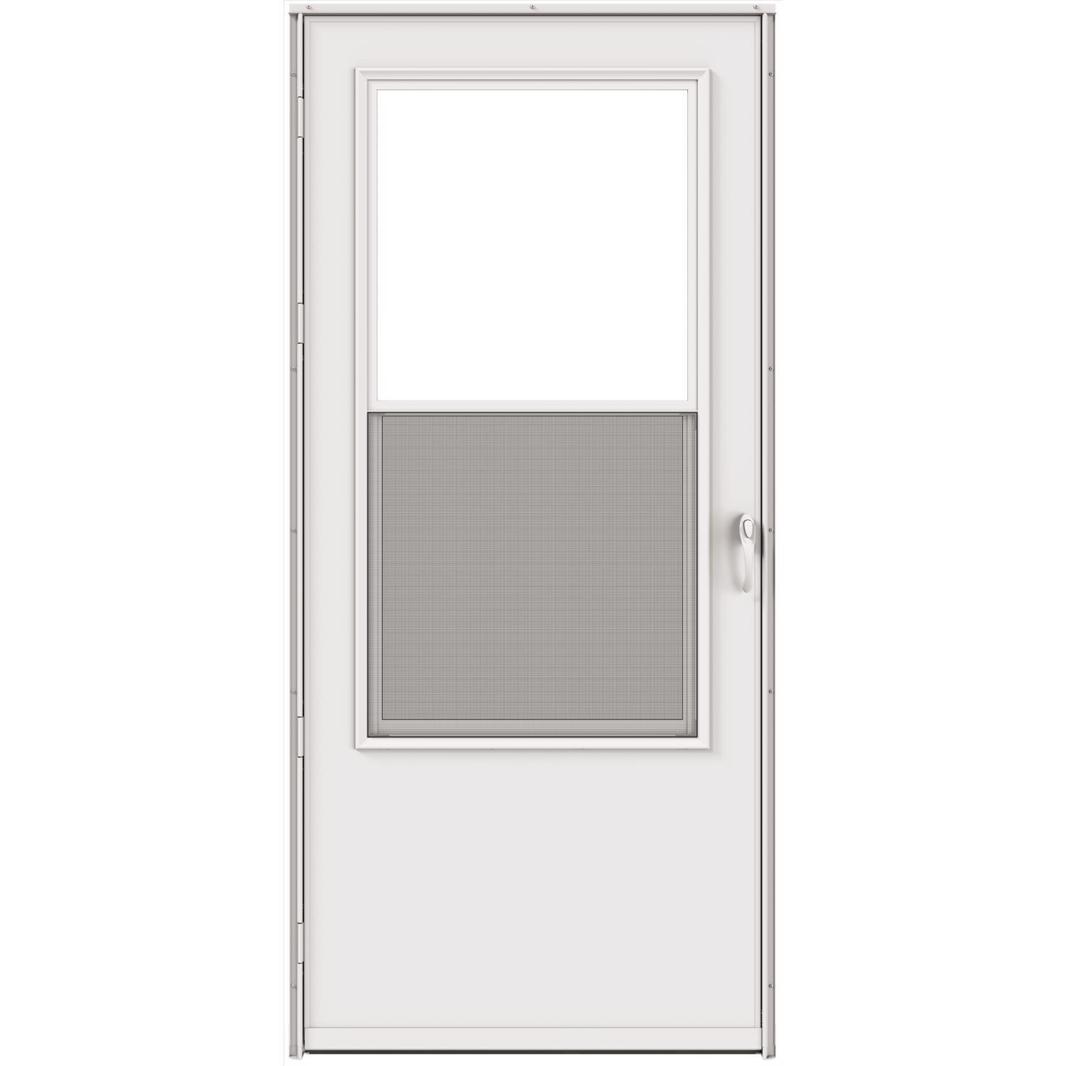 Larson 81 in. H X 36 in. W Vinyl/Wood White Mid-View Reversible