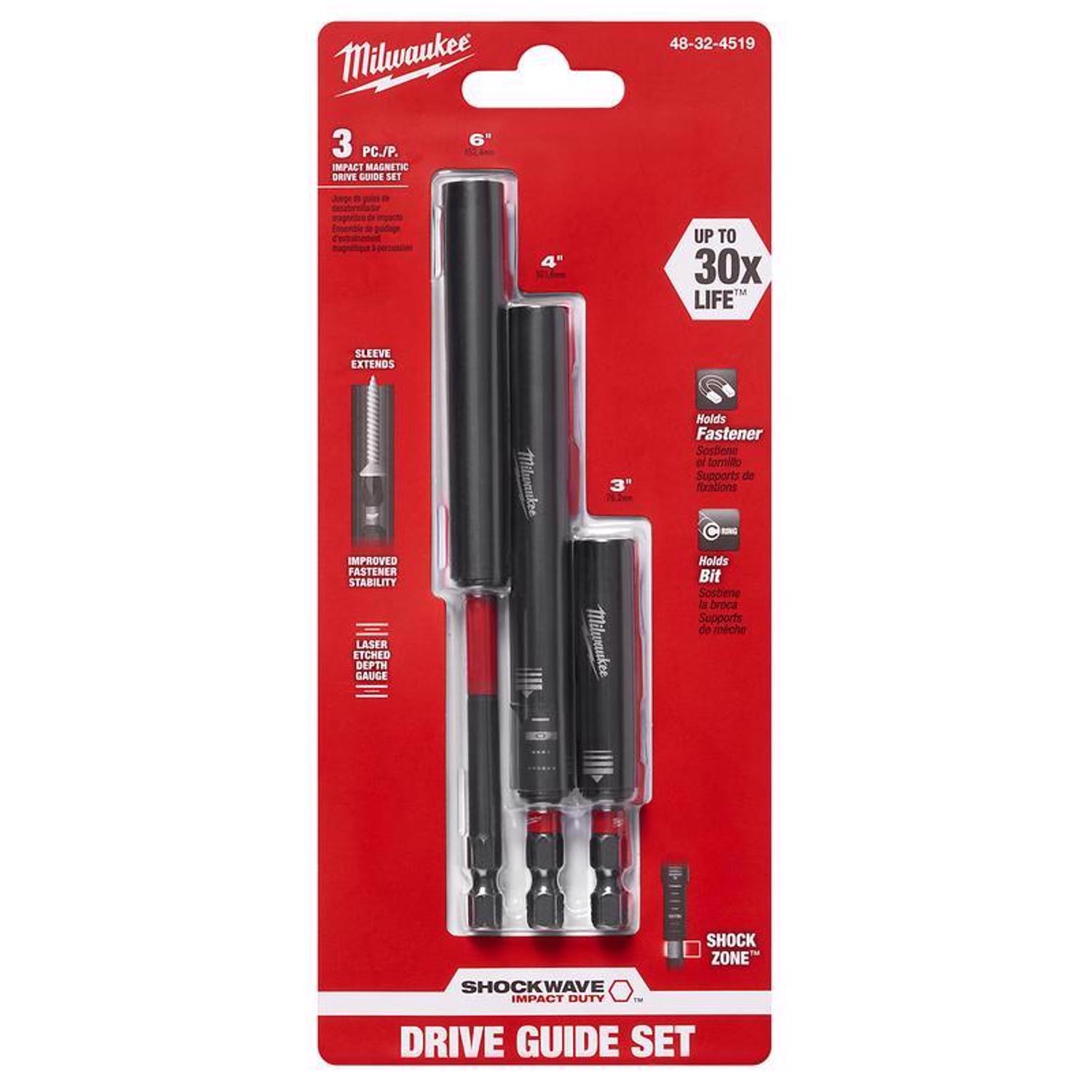 Milwaukee 48-32-4516 SHOCKWAVE 4-Inch Magnetic Impact Hex Drive Bit Guide