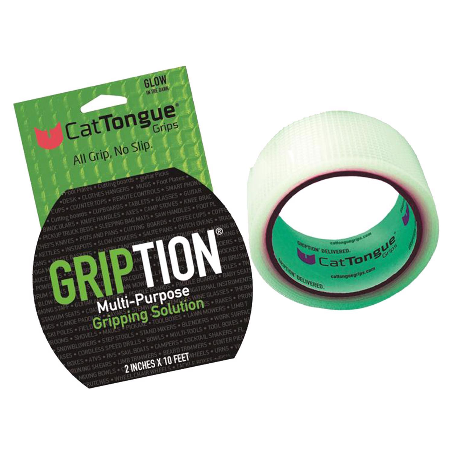 CatTongue Grips Gription Roll White Anti-Slip Tape 2 in. W X 10 ft. L 1 pk