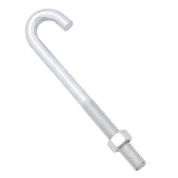 Hampton Small Zinc-Plated Silver Zinc 1 in. L J-Bolt 375 lb 1 pk