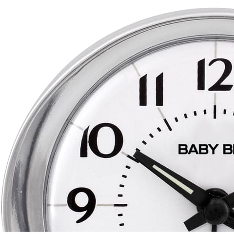 Westclox Baby Ben Silver Alarm Clock Analog Battery Operated Mfr