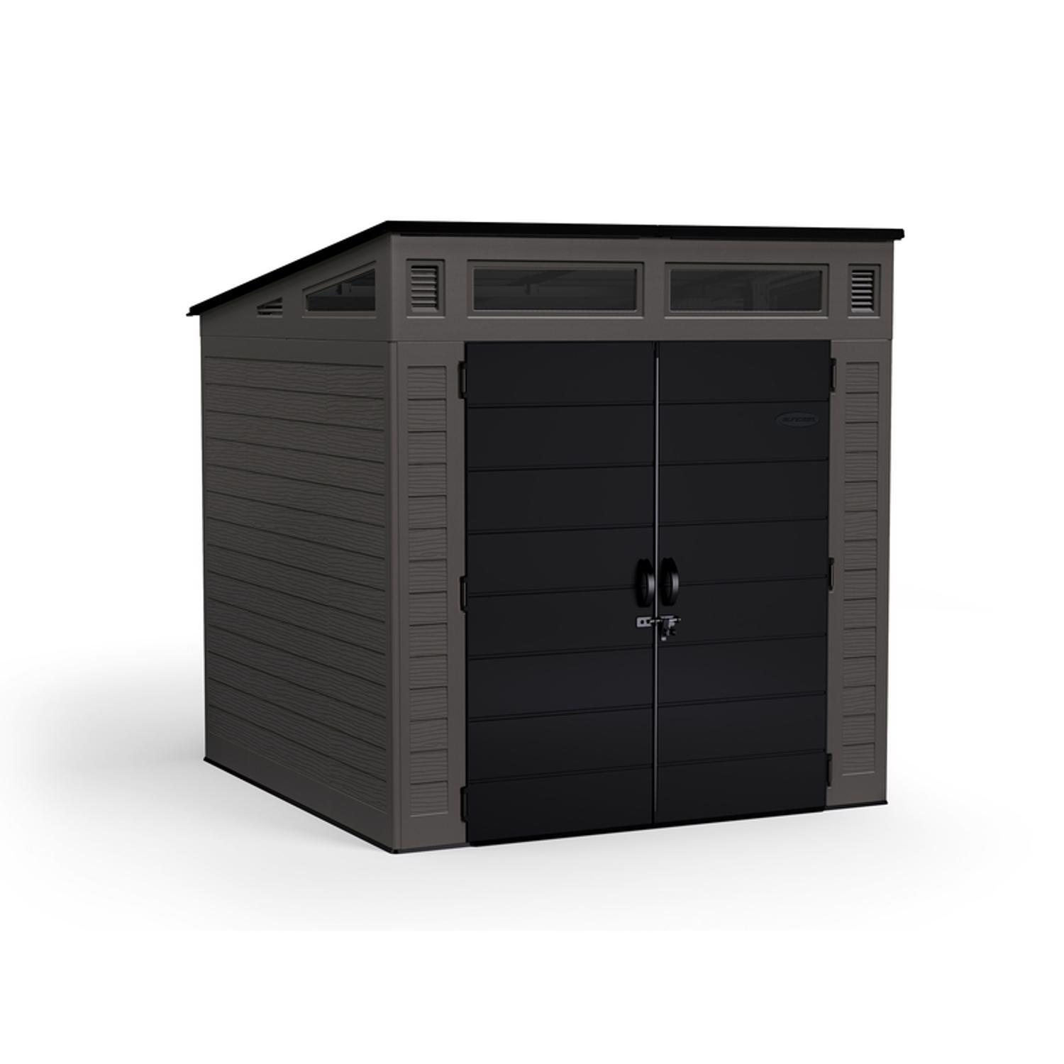 Suncast Modernist 7 ft. x 7 ft. Resin Vertical Pent Storage Shed