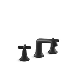 Kohler Sivaro Matte Black Modern Widespread Bathroom Sink Faucet 8 in.
