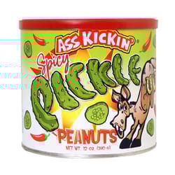 Ass Kickin' Spicy Pickle Peanuts 12 oz Canister