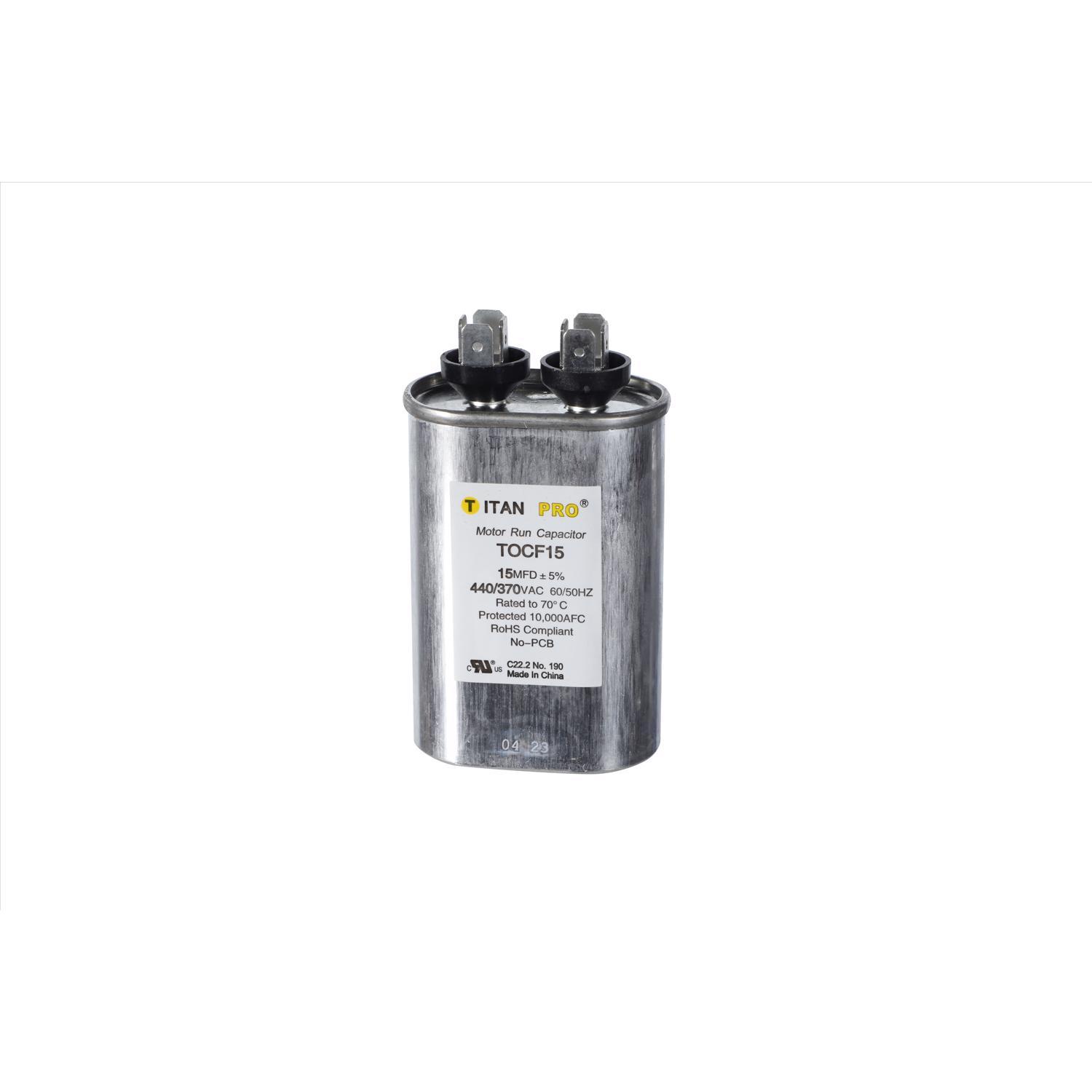 Titan Pro 15 MFD 440 V Oval Run Capacitor Mfr# TOCF15 - Ace Hardware