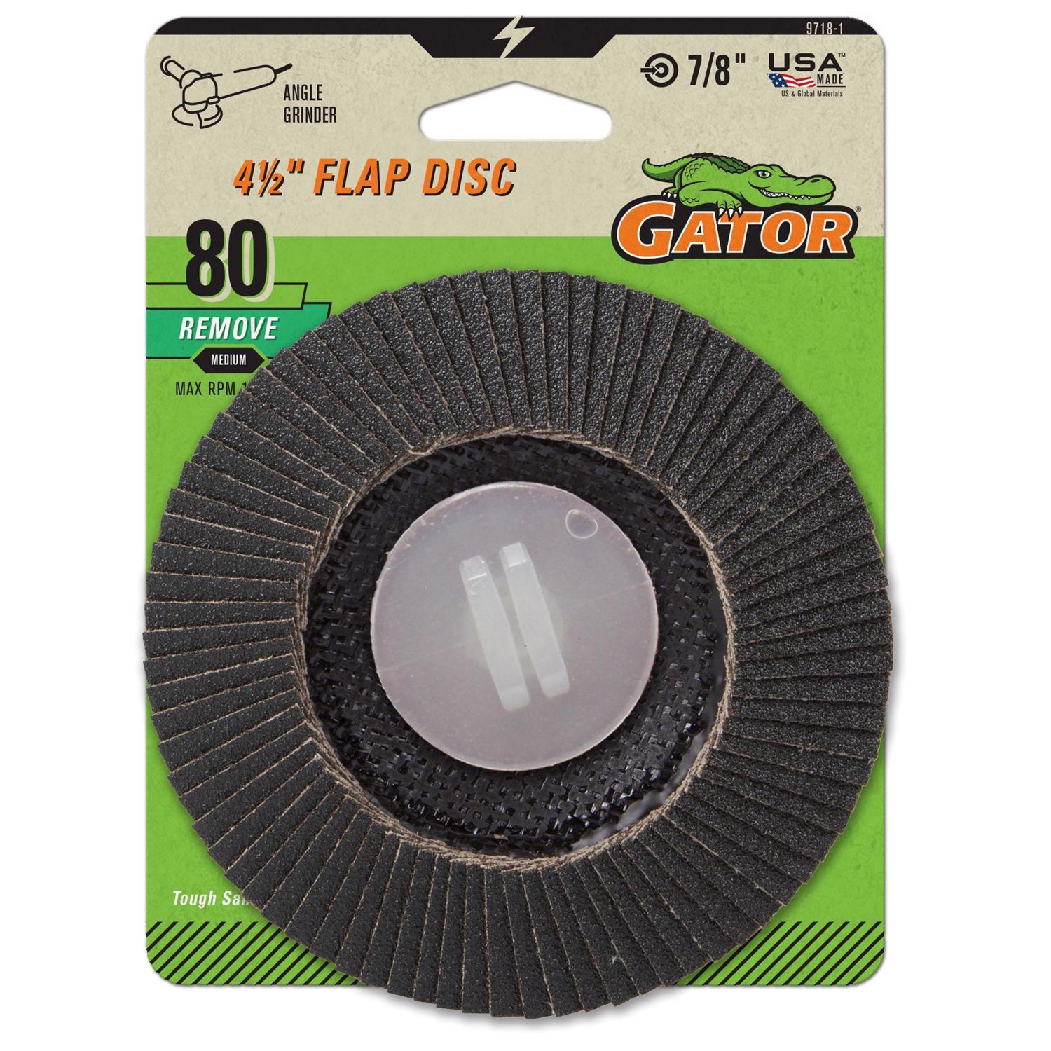 ディアス　12枚 Gator 4-1/2 in. D X 7/8 in. Zirconia Aluminum Oxide Flap Disc 80