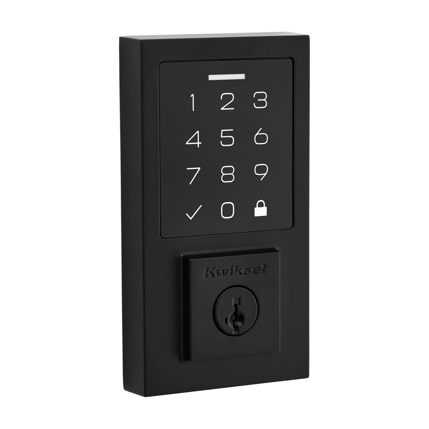 Photos - Electric Lock Kwikset 270 SmartCode Matte Black Metal Electronic Touch Pad Deadbolt 992700-005