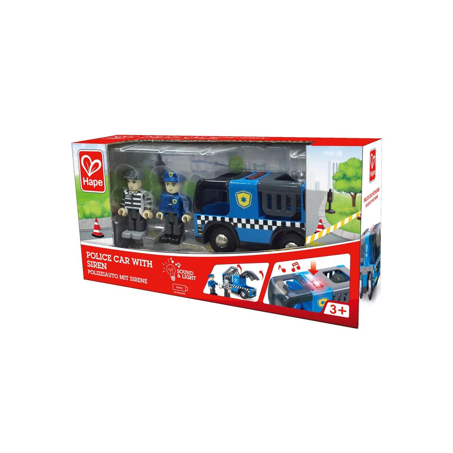 Hape Police Car with Siren Multicolored 3 pc