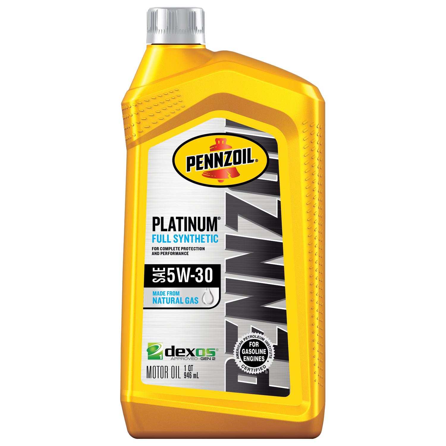 Pennzoil Platinum 5W-30 Synthetic Motor Oil 1 qt 1 pk Mfr