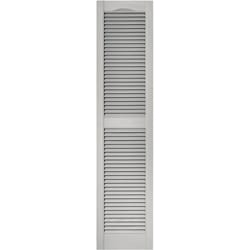 Builders Edge 64 in. H X 14.5 in. W Paintable Louvered Vinyl Shutter 2 pk