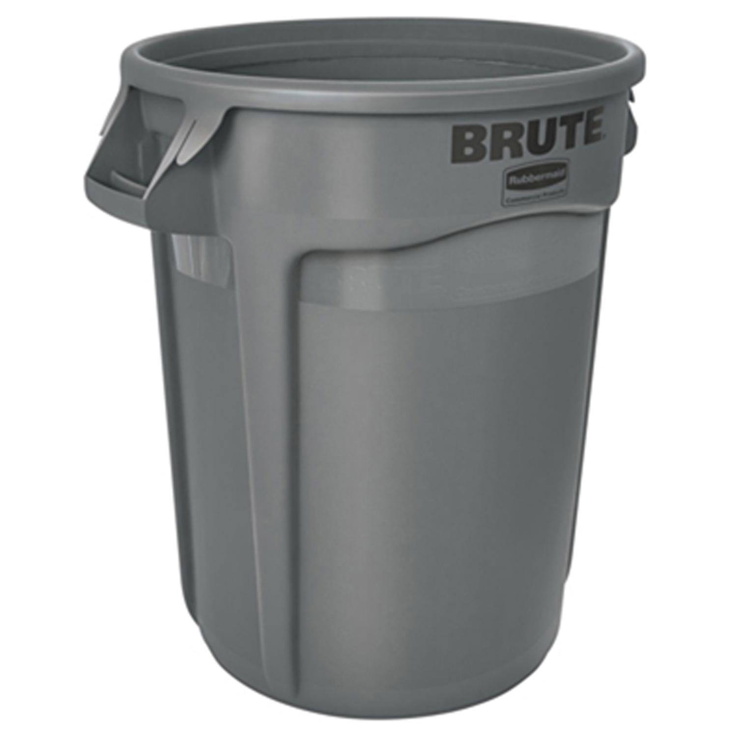 Rubbermaid Brute 32 gal Gray Plastic Garbage Can Mfr# FG263200GRAY